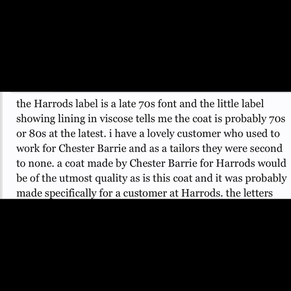 Vintage Custom Harrod’s Chester Barrie Overcoat - Picture 14 of 15